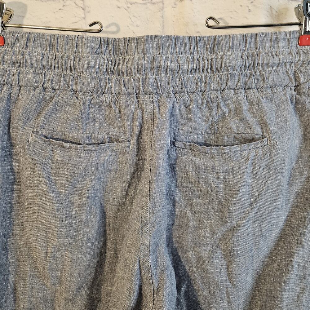 ATHLETA Retreat Jogger Pants Womens Sz 4 Blue Chambray Linen Lightweight - Picture 4 of 6